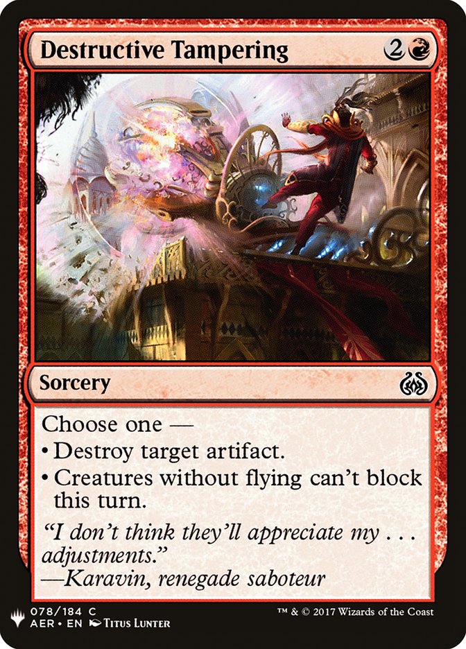 Destructive Tampering [Mystery Booster] | Dragon's Lair Comics and Fantasy Houston TX