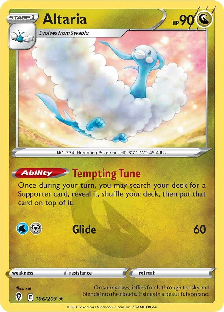 Altaria (106/203) [Sword & Shield: Evolving Skies] | Dragon's Lair Comics and Fantasy Houston TX