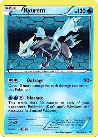 Kyurem (34/101) (Cosmos Holo) [Black & White: Noble Victories] | Dragon's Lair Comics and Fantasy Houston TX