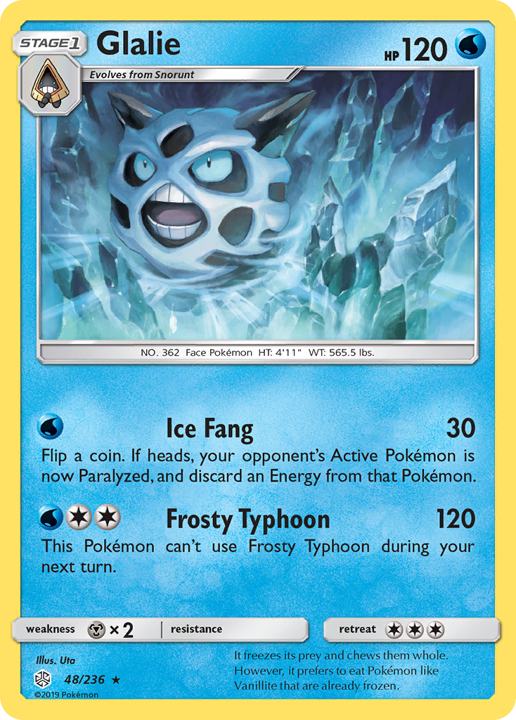 Glalie (48/236) [Sun & Moon: Cosmic Eclipse] | Dragon's Lair Comics and Fantasy Houston TX