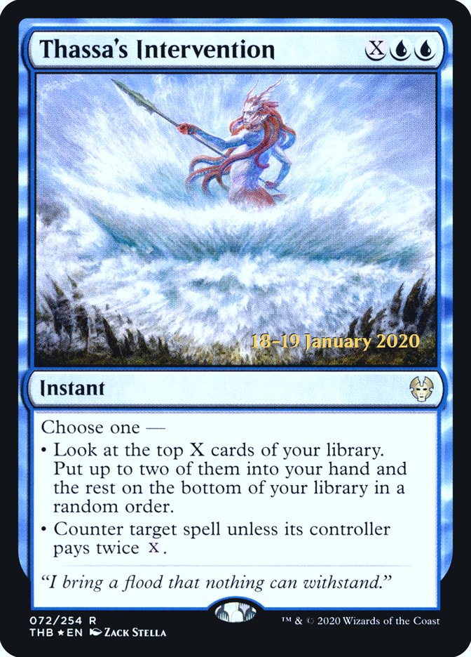 Thassa's Intervention [Theros Beyond Death Prerelease Promos] | Dragon's Lair Comics and Fantasy Houston TX