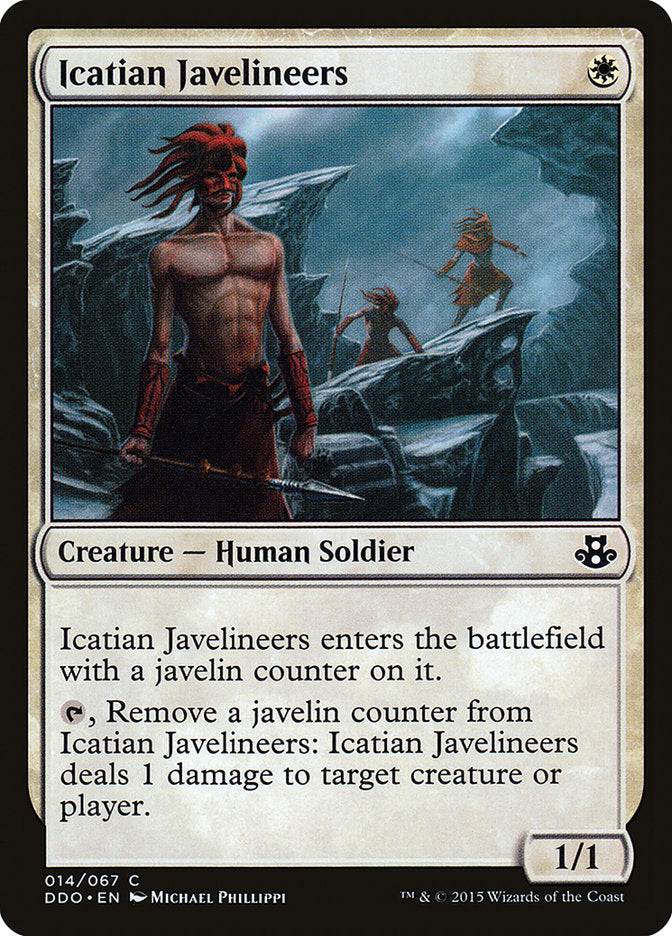Icatian Javelineers [Duel Decks: Elspeth vs. Kiora] | Dragon's Lair Comics and Fantasy Houston TX