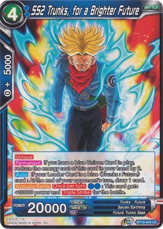 SS2 Trunks, for a Brighter Future (BT10-043) [Rise of the Unison Warrior] | Dragon's Lair Comics and Fantasy Houston TX