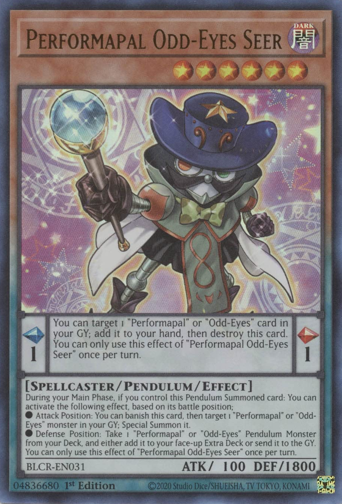 Performapal Odd-Eyes Seer [BLCR-EN031] Ultra Rare | Dragon's Lair Comics and Fantasy Houston TX