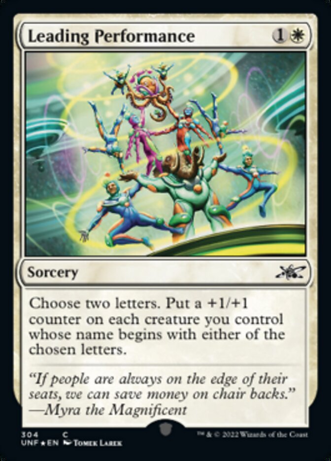 Leading Performance (Galaxy Foil) [Unfinity] | Dragon's Lair Comics and Fantasy Houston TX