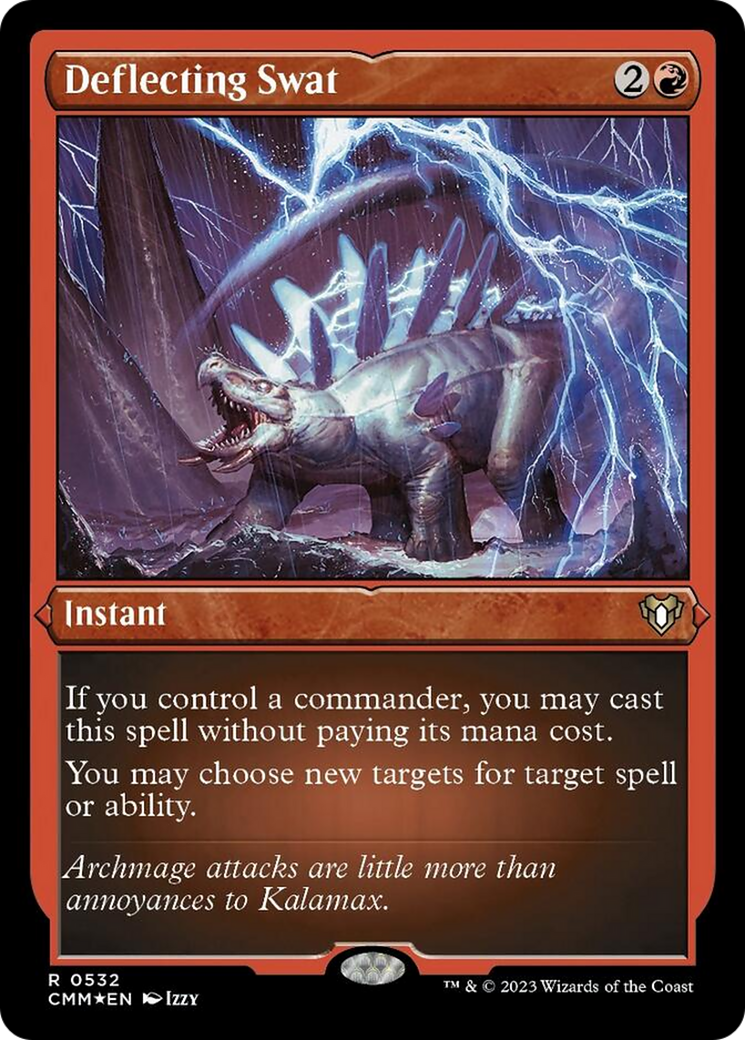 Deflecting Swat (Foil Etched) [Commander Masters] | Dragon's Lair Comics and Fantasy Houston TX