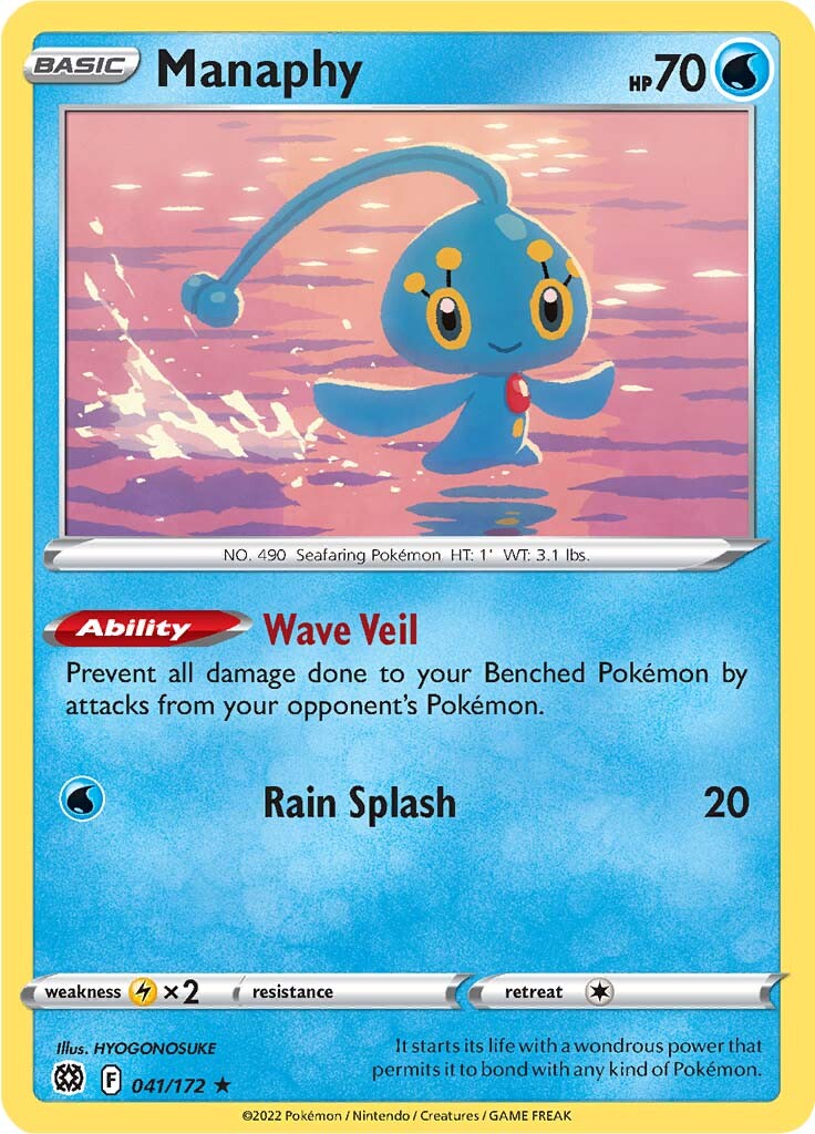 Manaphy (041/172) [Sword & Shield: Brilliant Stars] | Dragon's Lair Comics and Fantasy Houston TX