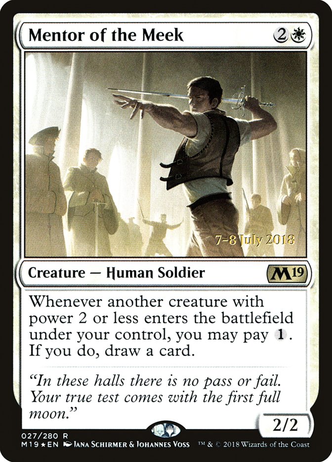 Mentor of the Meek [Core Set 2019 Prerelease Promos] | Dragon's Lair Comics and Fantasy Houston TX