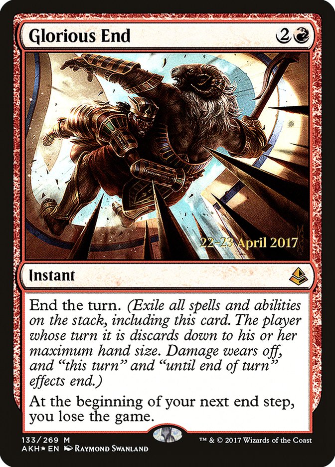Glorious End [Amonkhet Prerelease Promos] | Dragon's Lair Comics and Fantasy Houston TX