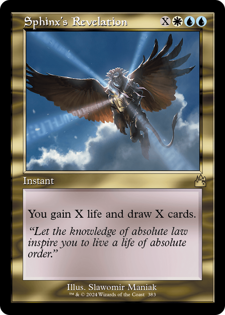 Sphinx's Revelation (Retro Frame) [Ravnica Remastered] | Dragon's Lair Comics and Fantasy Houston TX