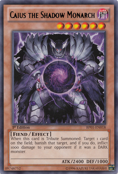 Caius the Shadow Monarch [BP01-EN018] Rare | Dragon's Lair Comics and Fantasy Houston TX