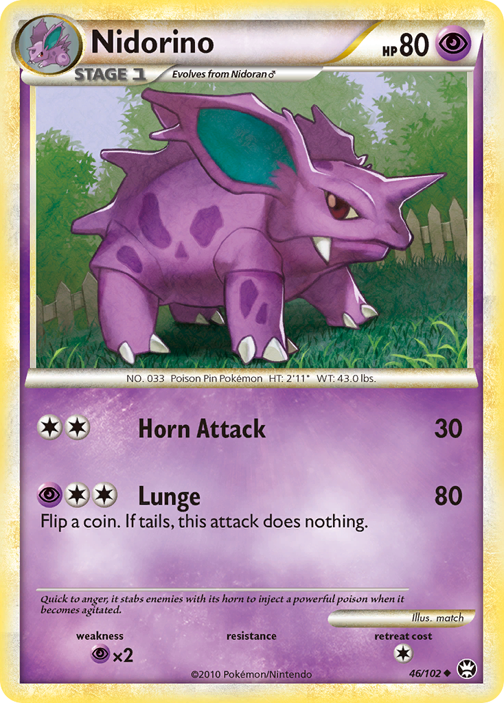 Nidorino (46/102) [HeartGold & SoulSilver: Triumphant] | Dragon's Lair Comics and Fantasy Houston TX