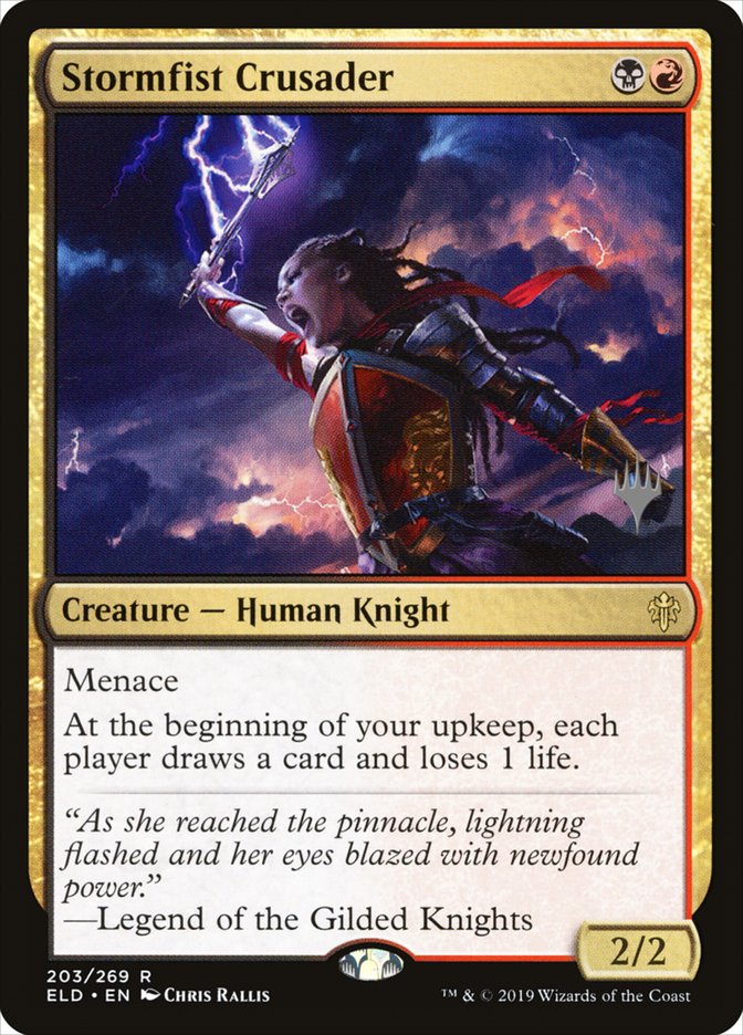 Stormfist Crusader (Promo Pack) [Throne of Eldraine Promos] | Dragon's Lair Comics and Fantasy Houston TX
