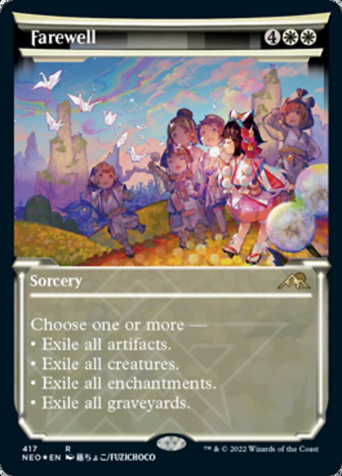 Farewell (Showcase) (Foil Etched) [Kamigawa: Neon Dynasty] | Dragon's Lair Comics and Fantasy Houston TX