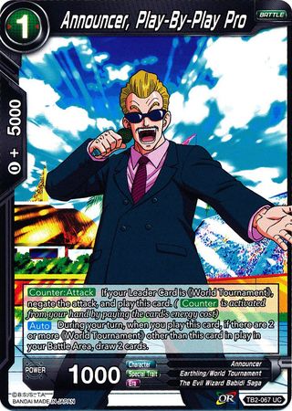 Announcer, Play-By-Play Pro (TB2-067) [World Martial Arts Tournament] | Dragon's Lair Comics and Fantasy Houston TX