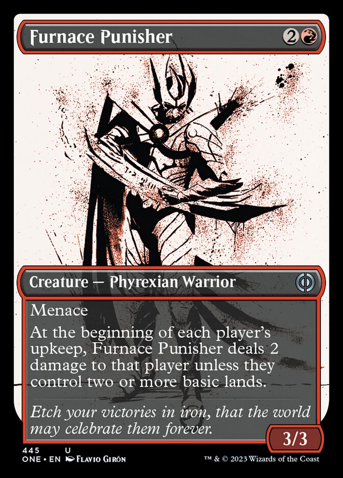 Furnace Punisher (Showcase Ichor Step-and-Compleat Foil) [Phyrexia: All Will Be One] | Dragon's Lair Comics and Fantasy Houston TX