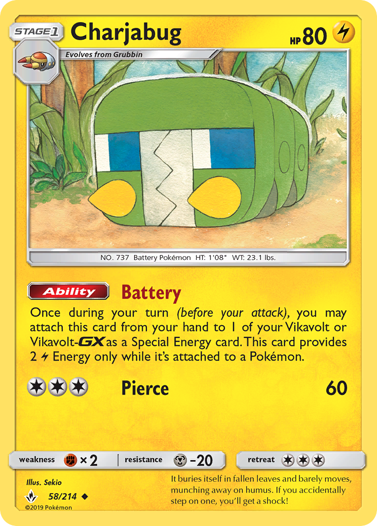 Charjabug (58/214) [Sun & Moon: Unbroken Bonds] | Dragon's Lair Comics and Fantasy Houston TX