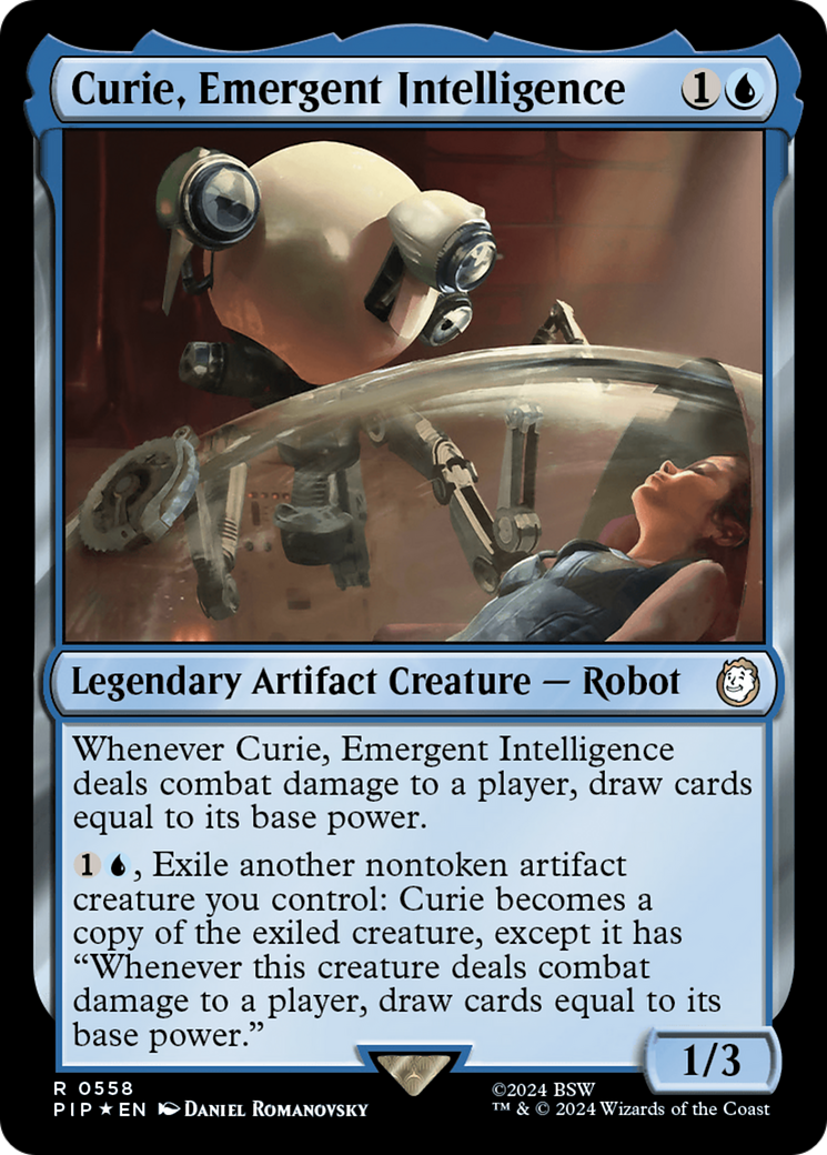 Curie, Emergent Intelligence (Surge Foil) [Fallout] | Dragon's Lair Comics and Fantasy Houston TX