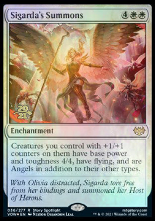 Sigarda's Summons [Innistrad: Crimson Vow Prerelease Promos] | Dragon's Lair Comics and Fantasy Houston TX