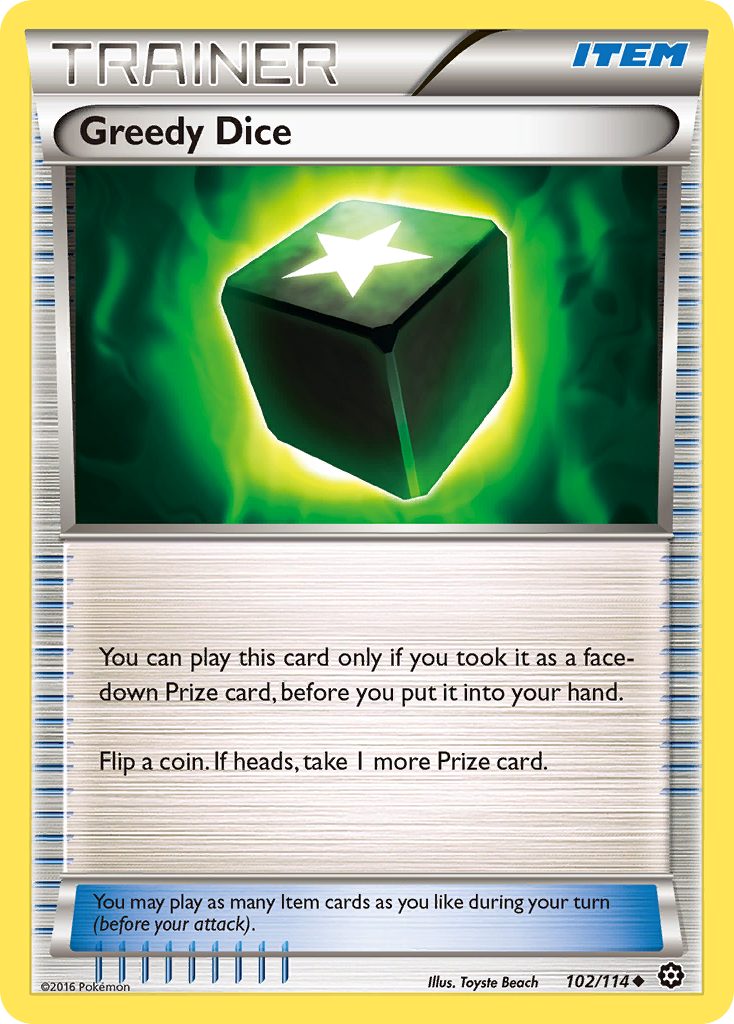 Greedy Dice (102/114) [XY: Steam Siege] | Dragon's Lair Comics and Fantasy Houston TX
