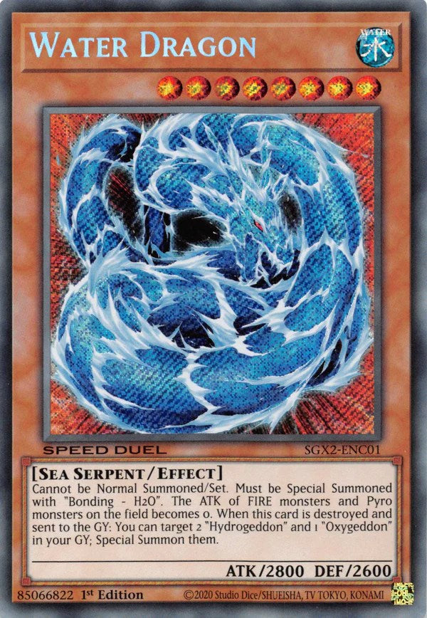 Water Dragon [SGX2-ENC01] Secret Rare | Dragon's Lair Comics and Fantasy Houston TX