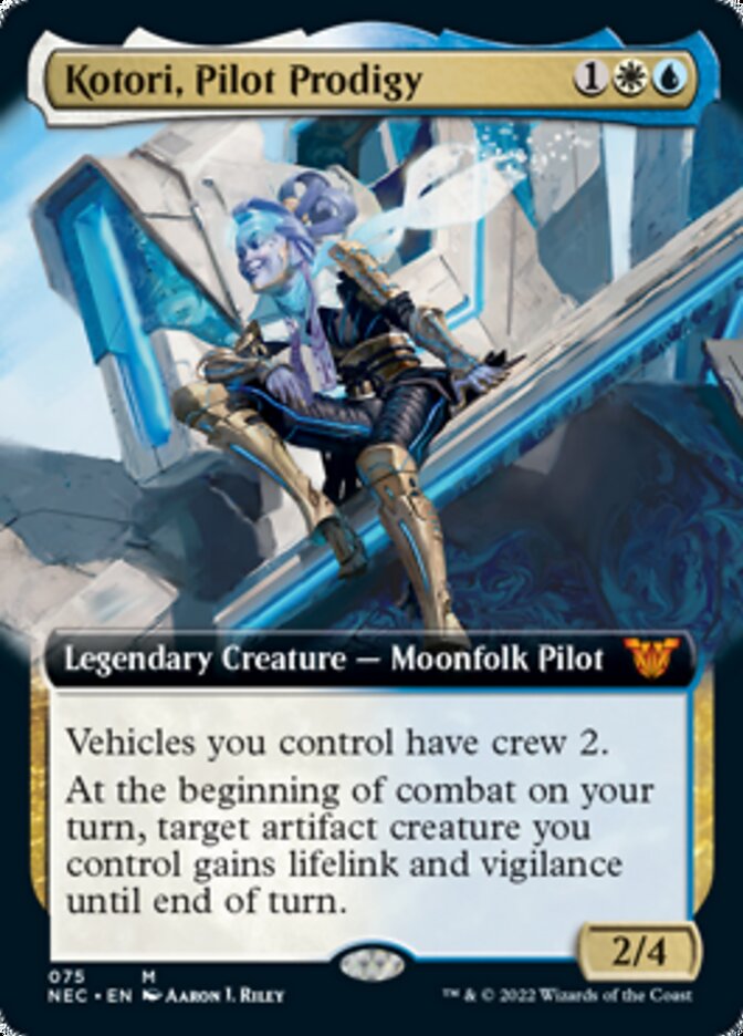 Kotori, Pilot Prodigy (Extended Art) [Kamigawa: Neon Dynasty Commander] | Dragon's Lair Comics and Fantasy Houston TX
