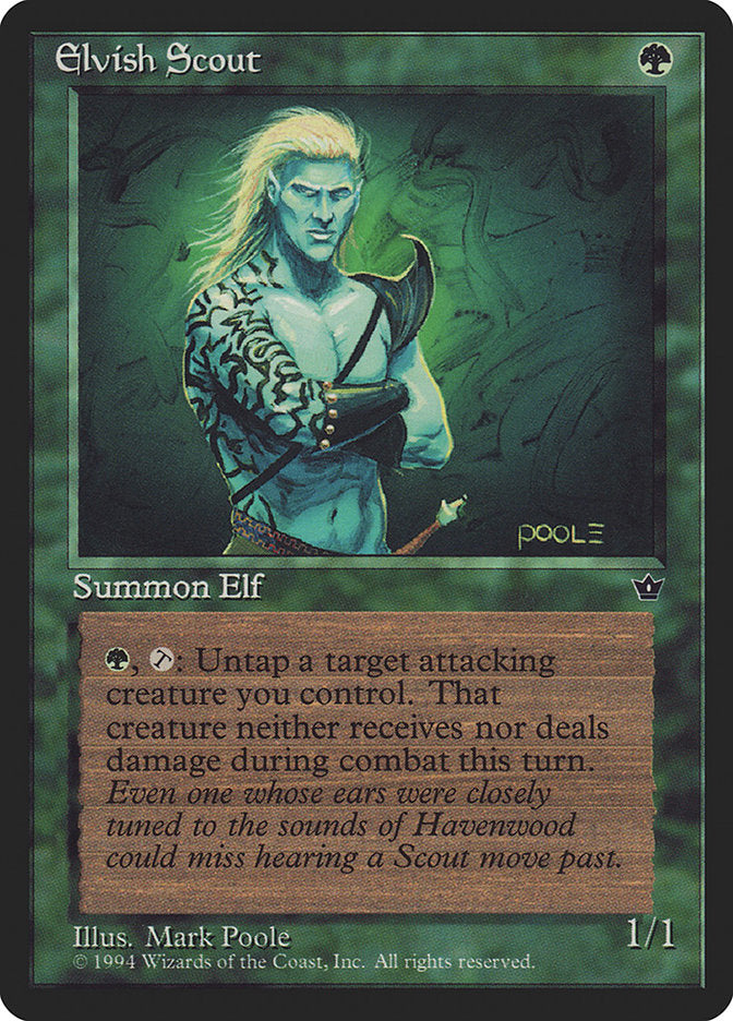 Elvish Scout (Mark Poole) [Fallen Empires] | Dragon's Lair Comics and Fantasy Houston TX