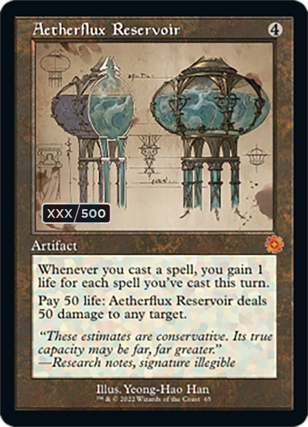 Aetherflux Reservoir (Retro Schematic) (Serialized) [The Brothers' War Retro Artifacts] | Dragon's Lair Comics and Fantasy Houston TX