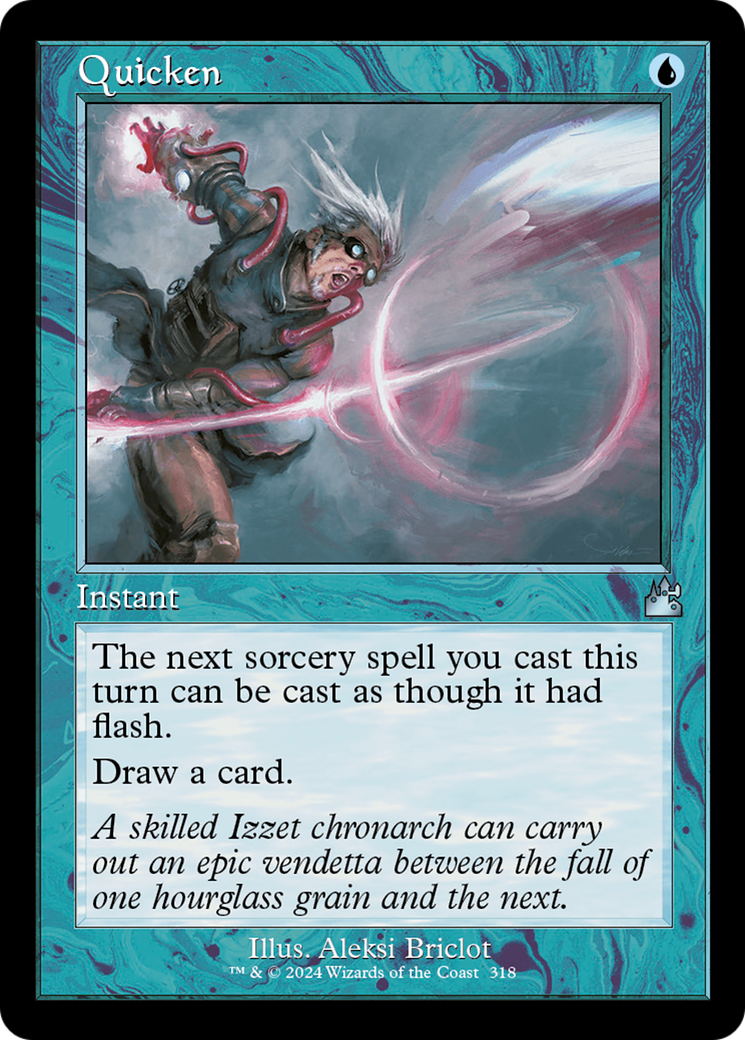 Quicken (Retro Frame) [Ravnica Remastered] | Dragon's Lair Comics and Fantasy Houston TX
