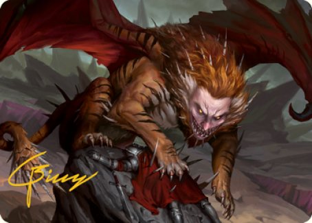 Manticore Art Card (Gold-Stamped Signature) [Dungeons & Dragons: Adventures in the Forgotten Realms Art Series] | Dragon's Lair Comics and Fantasy Houston TX