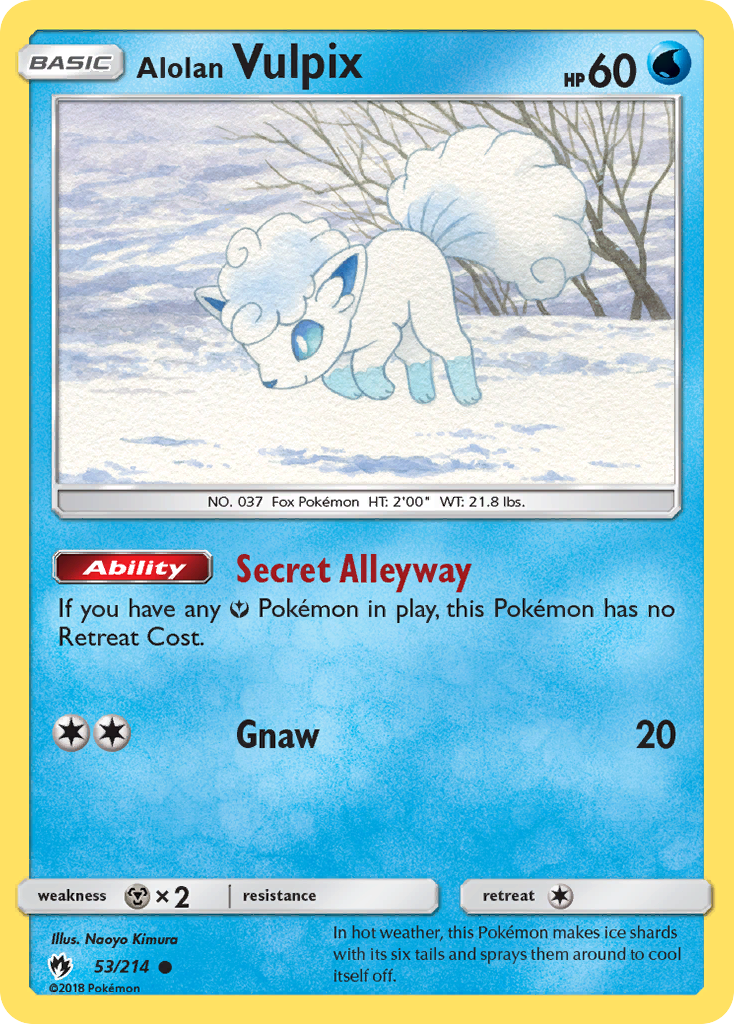 Alolan Vulpix (53/214) [Sun & Moon: Lost Thunder] | Dragon's Lair Comics and Fantasy Houston TX