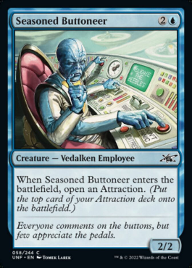 Seasoned Buttoneer [Unfinity] | Dragon's Lair Comics and Fantasy Houston TX