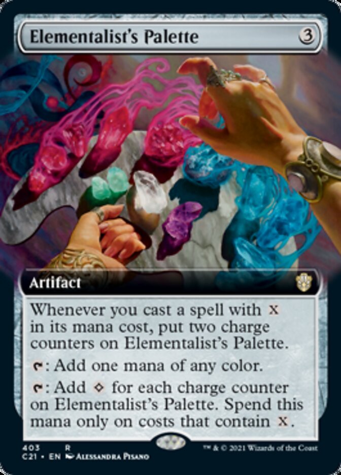 Elementalist's Palette (Extended Art) [Commander 2021] | Dragon's Lair Comics and Fantasy Houston TX