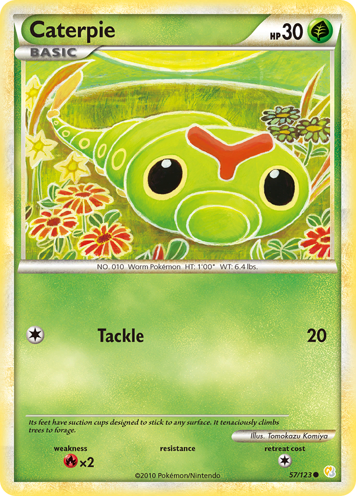 Caterpie (57/123) [HeartGold & SoulSilver: Base Set] | Dragon's Lair Comics and Fantasy Houston TX
