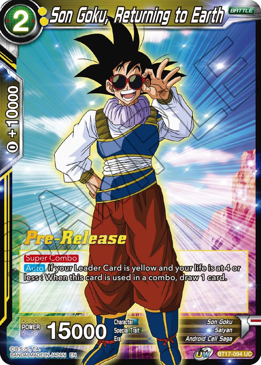 Son Goku, Returning to Earth (BT17-094) [Ultimate Squad Prerelease Promos] | Dragon's Lair Comics and Fantasy Houston TX