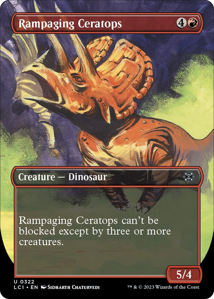 Rampaging Ceratops (Borderless) [The Lost Caverns of Ixalan] | Dragon's Lair Comics and Fantasy Houston TX
