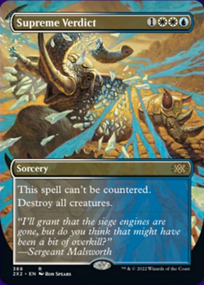 Supreme Verdict (Borderless Alternate Art) [Double Masters 2022] | Dragon's Lair Comics and Fantasy Houston TX