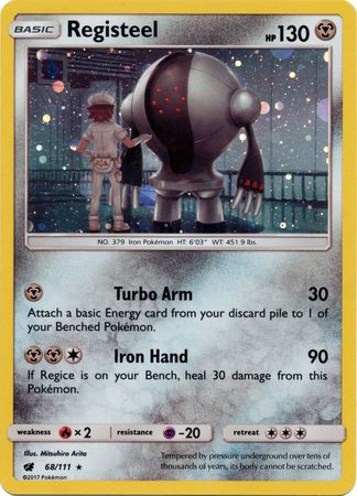 Registeel (68/111) (Cosmos Holo) [Sun & Moon: Crimson Invasion] | Dragon's Lair Comics and Fantasy Houston TX