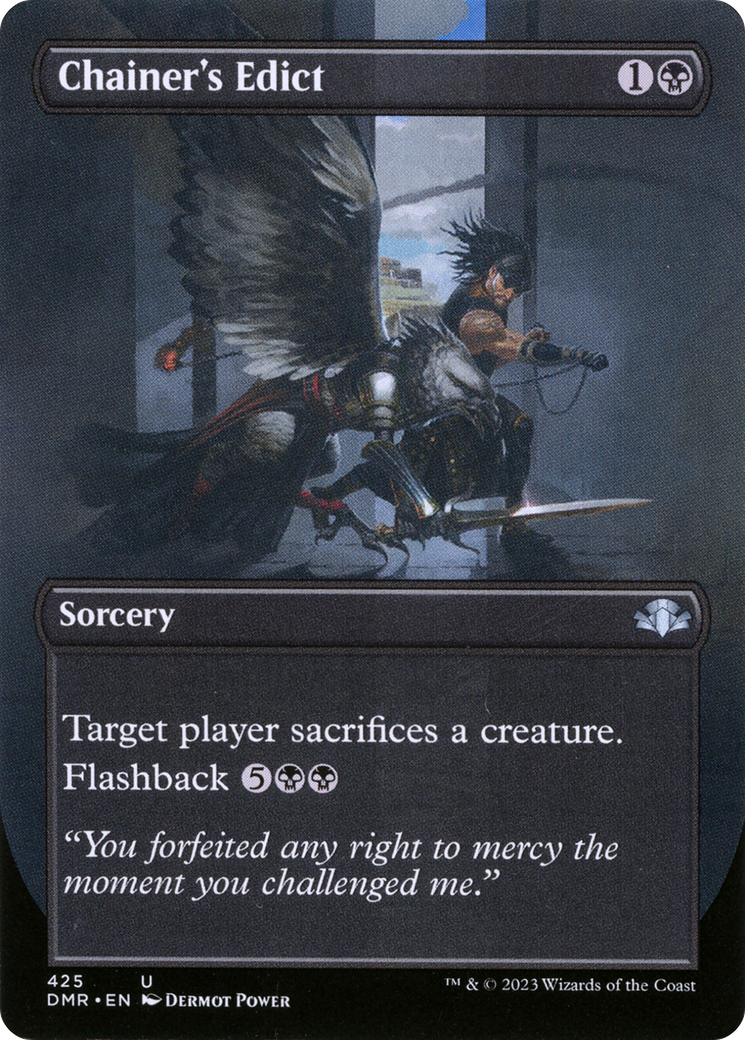 Chainer's Edict (Borderless Alternate Art) [Dominaria Remastered] | Dragon's Lair Comics and Fantasy Houston TX