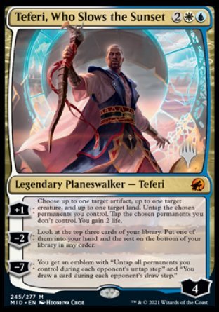 Teferi, Who Slows the Sunset (Promo Pack) [Innistrad: Midnight Hunt Promos] | Dragon's Lair Comics and Fantasy Houston TX