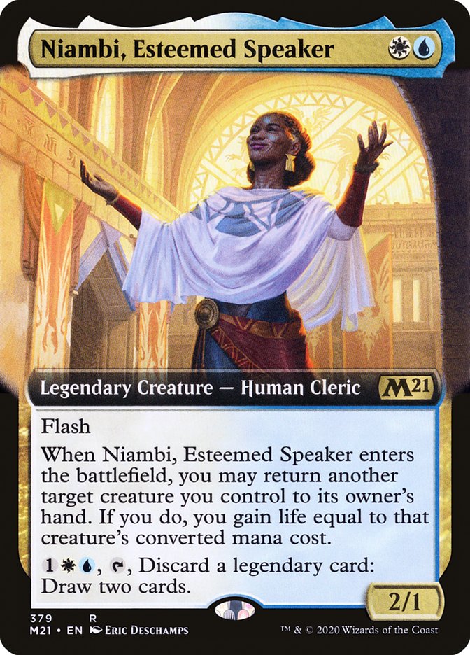 Niambi, Esteemed Speaker (Extended Art) [Core Set 2021] | Dragon's Lair Comics and Fantasy Houston TX