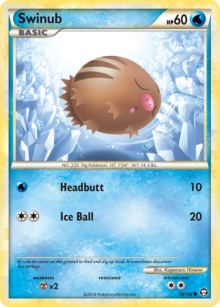 Swinub (79/102) [HeartGold & SoulSilver: Triumphant] | Dragon's Lair Comics and Fantasy Houston TX