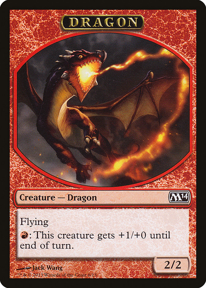Dragon Token [Magic 2014 Tokens] | Dragon's Lair Comics and Fantasy Houston TX