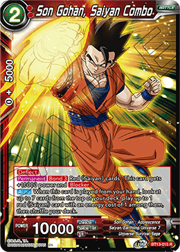 Son Gohan, Saiyan Combo (Rare) (BT13-015) [Supreme Rivalry] | Dragon's Lair Comics and Fantasy Houston TX