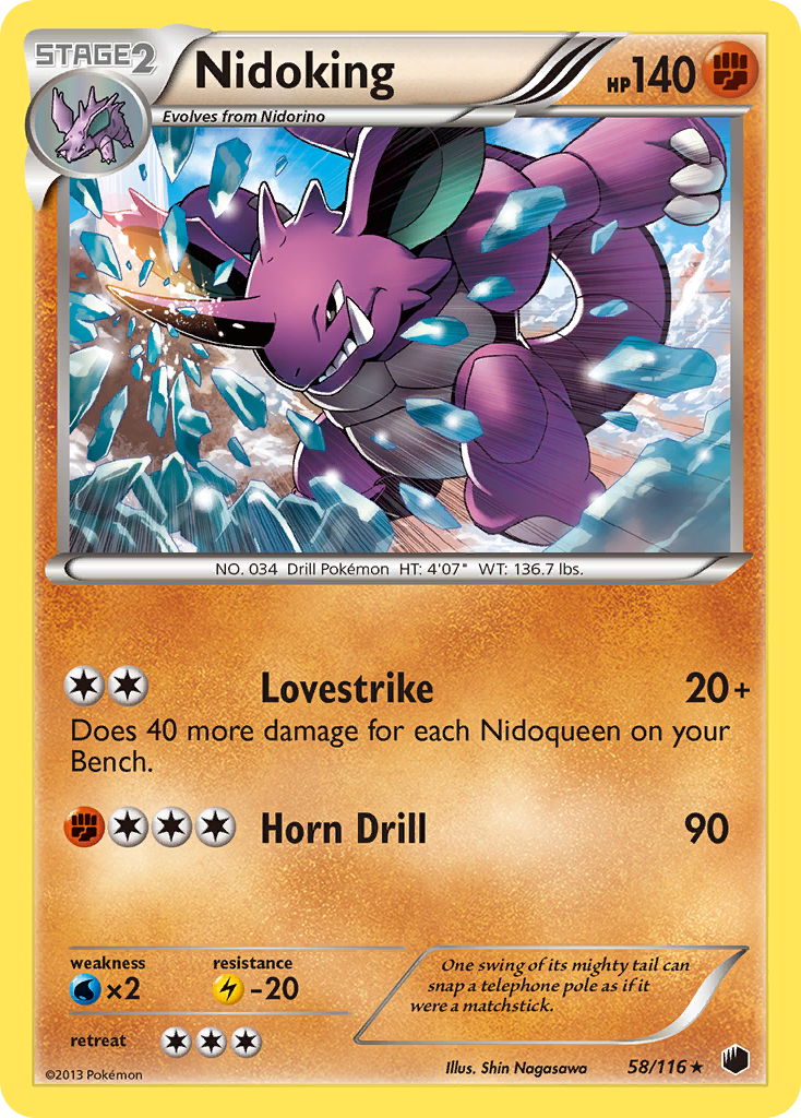 Nidoking (58/116) [Black & White: Plasma Freeze] | Dragon's Lair Comics and Fantasy Houston TX