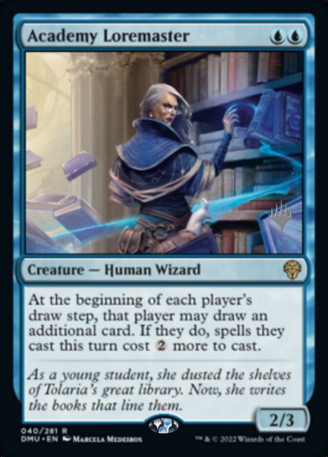 Academy Loremaster (Promo Pack) [Dominaria United Promos] | Dragon's Lair Comics and Fantasy Houston TX