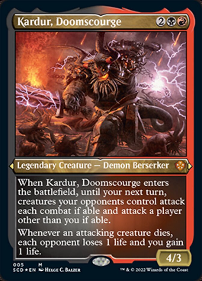 Kardur, Doomscourge (Foil Etched) [Starter Commander Decks] | Dragon's Lair Comics and Fantasy Houston TX