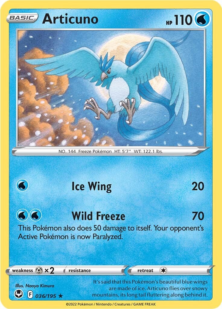 Articuno (036/195) [Sword & Shield: Silver Tempest] | Dragon's Lair Comics and Fantasy Houston TX