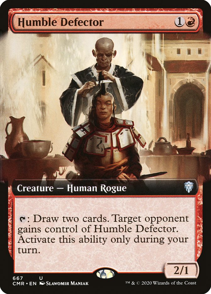 Humble Defector (Extended Art) [Commander Legends] | Dragon's Lair Comics and Fantasy Houston TX