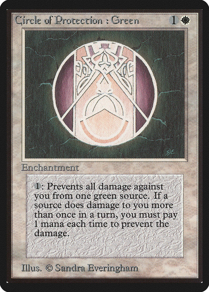 Circle of Protection: Green [Beta Edition] | Dragon's Lair Comics and Fantasy Houston TX
